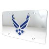 U.s. Air Force Inlaid Acrylic License Plate - Silver