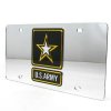 U.s. Army Inlaid Acrylic License Plate - Silver
