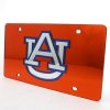 Auburn Inlaid Acrylic License Plate - Orange