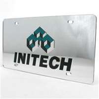 Initech Inlaid Acrylic License Plate - Silver