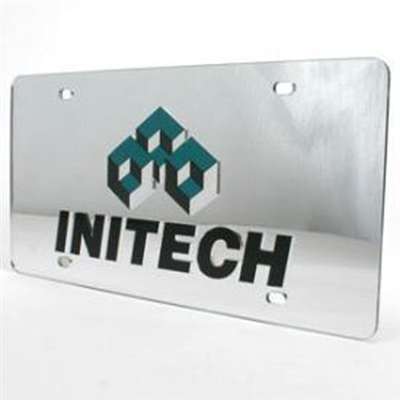 Initech Inlaid Acrylic License Plate - Silver