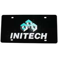 Initech Inlaid Acrylic License Plate - Black