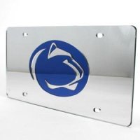 Penn State Inlaid Acrylic License Plate - Silver