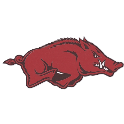 Arkansas Razorbacks Running Hogs Vintage Decal - 17\", Officially Licensed, Red 2 thumbnail image