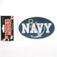U.s. Navy High Performance Decal - Oval With Anchor