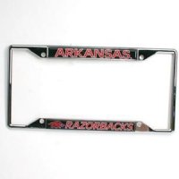 Arkansas Metal License Plate Frame W/domed Insert