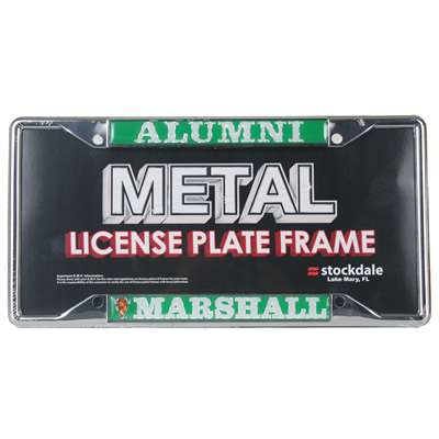 Marshall Alumni Metal License Plate Frame W/domed Insert