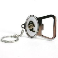 Colorado Buffaloes Metal Key Chain And Bottle Opener W/domed Insert