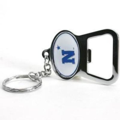 U.s. Navy Metal Key Chain And Bottle Opener W/domed Insert