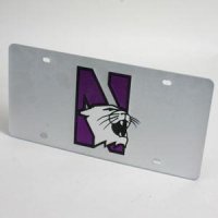 Northwestern "n" License Plate - Silver