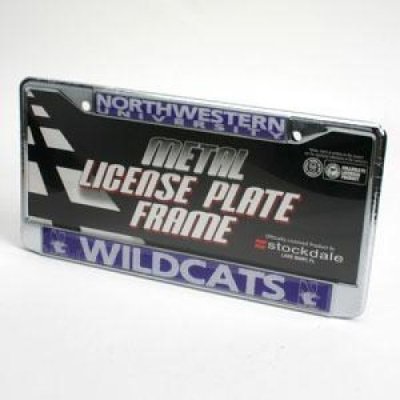 Northwestern "wildcats" License Frame - Chrome
