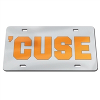 Syracuse 'cuse License Plate - Silver / Mirrored