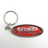 Rutgers Metal Key Chain W/domed Insert - Red Background