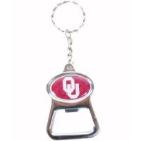 Oklahoma Metal Key Chain And Bottle Opener W/domed Insert
