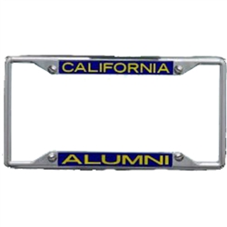 California Metal Alumni Inlaid Acrylic License Plate Frame