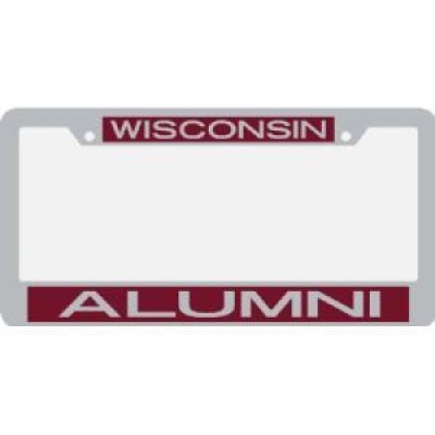 Wisconsin Metal Alumni Inlaid Acrylic License Plate Frame