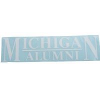 Michigan 3"x10" Alumni Transfer Decal - White