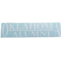 Oklahoma 3"x10" Alumni Transfer Decal - White