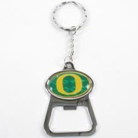 Oregon Metal Key Chain And Bottle Opener W/domed Insert