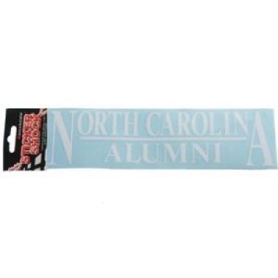 North Carolina 3"x10" Alumni Transfer Decal - White