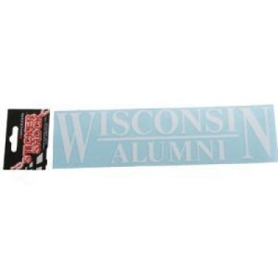 Wisconsin 3"x10" Alumni Transfer Decal - White