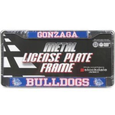 Gonzaga Metal License Plate Frame W/domed Insert - Gonzaga/bulldogs