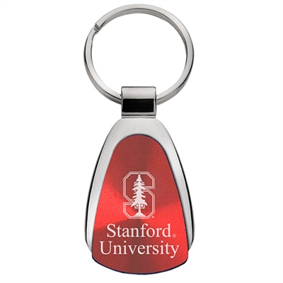 Stanford Chrome Color Teardrop Key Chain