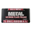 Oklahoma Sooners Alumni Metal License Plate Frame W/domed Insert - Crimson Background