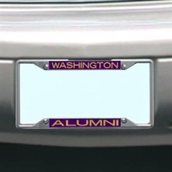 Washington Metal Alumni Inlaid Acrylic License Plate Frame