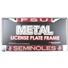 Florida State Seminoles Metal License Plate Frame W/domed Insert