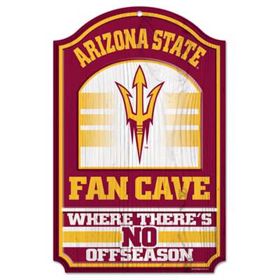 Arizona State Sun Devils Fan Cave Wood Sign