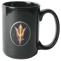 Arizona State Sun Devils 15oz Black Ceramic Mug - Alt