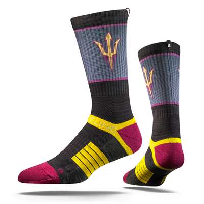 Arizona State Sun Devils  Strideline Strapped Fit 2.0 Socks - Charcoal
