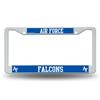 Air Force Falcons White Plastic License Plate Frame