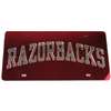 Arkansas Razorbacks Inlaid Acrylic License Plate - Red - Razorbacks