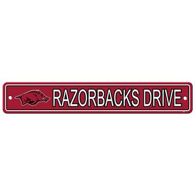 Arkansas Razorbacks Plastic Street Sign