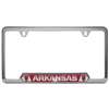 Arkansas Razorbacks Stainless Steel License Plate Frame