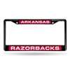 Arkansas Razorbacks Inlaid Acrylic Black License Plate Frame