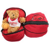 Arkansas Razorbacks Stuffed Bear in a Ball - Basketball