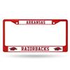 Arkansas Razorbacks Team Color Chrome License Plate Frame