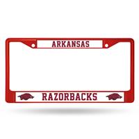 Arkansas Razorbacks Team Color Chrome License Plate Frame