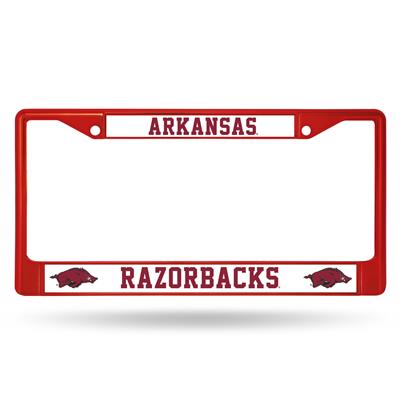 Arkansas Razorbacks Team Color Chrome License Plate Frame