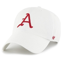 Arkansas Razorbacks 47 Brand Clean Up Adjustable Hat - A Logo - White
