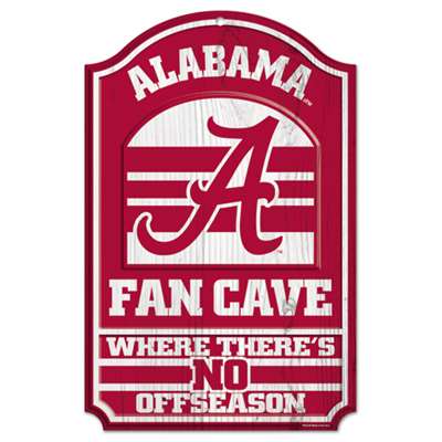 Alabama Crimson Tide Fan Cave Wood Sign