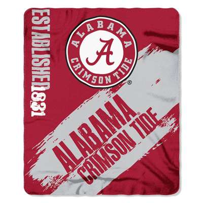 Alabama Crimson Tide Painted Fleece Throw Blanket