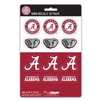 Alabama Crimson Tide Mini Decals - 12 Pack