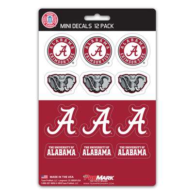 Alabama Crimson Tide Mini Decals - 12 Pack