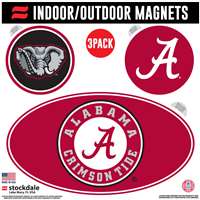 Alabama Crimson Tide Magnet Set - 3 Pack