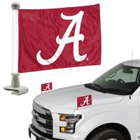 Alabama Crimson Tide Vehicle Ambassador Flag - 2 Pack