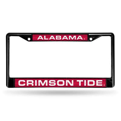 Alabama Crimson Tide Inlaid Acrylic Black License Plate Frame